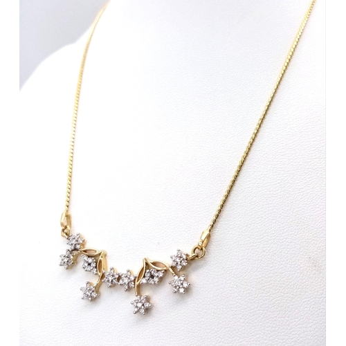 110 - A 18K YELLOW GOLD DIAMOND SET NECKLACE 0.70CT 11.2G 39cm length
ref: AS 5002