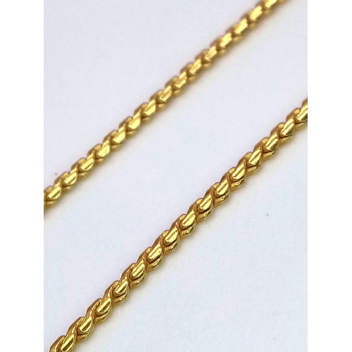 110 - A 18K YELLOW GOLD DIAMOND SET NECKLACE 0.70CT 11.2G 39cm length
ref: AS 5002