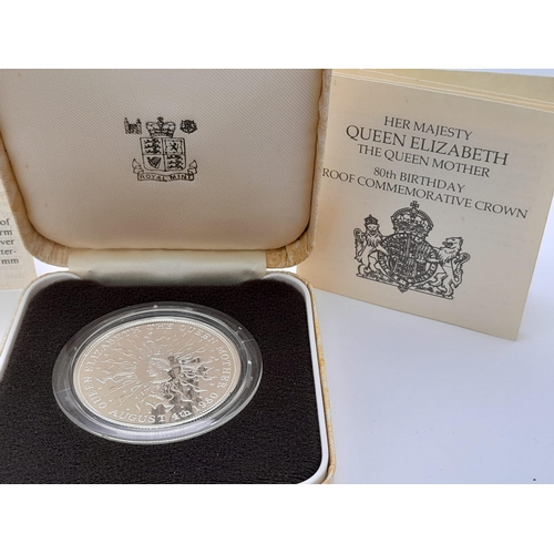 1224 - A Parcel of Two Vintage, Royal Mint Issue, Sterling Silver Cased Commemorative Crown Coins Dated 197... 