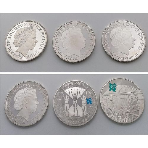 1748 - 3X London Olympiad 5 pounds commemorative coins. Pleasee see photos for more details.