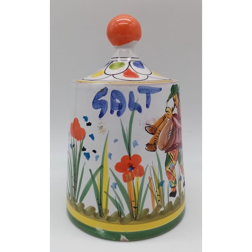 1897 - A Vintage, hand-painted, Salt Jar. 
Looks to be European, however there's no markings or signatures.... 