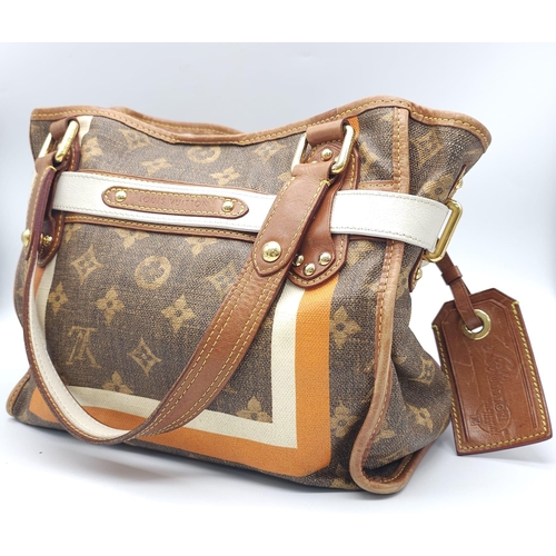 330 - A Louis Vuitton Monogram Tisse Rayures Tote Bag. Inspired by the classic Louis Vuitton 90 Courier tr... 