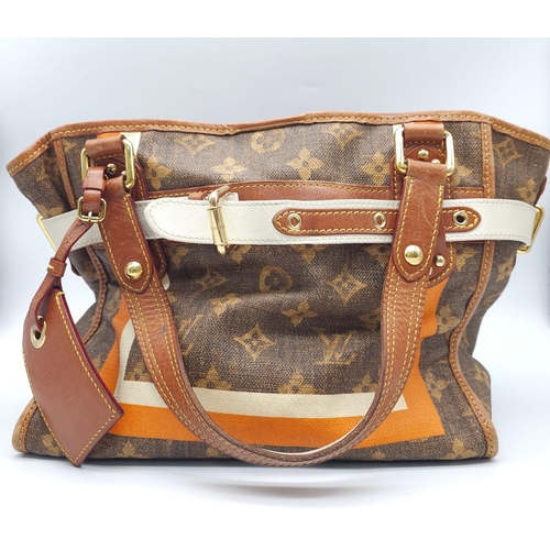 330 - A Louis Vuitton Monogram Tisse Rayures Tote Bag. Inspired by the classic Louis Vuitton 90 Courier tr... 