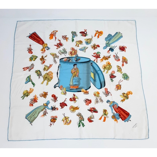 519 - Six Hermes Silk Scarves with Horse and Carriage Themes. Various designs and sizes. Please see photos... 