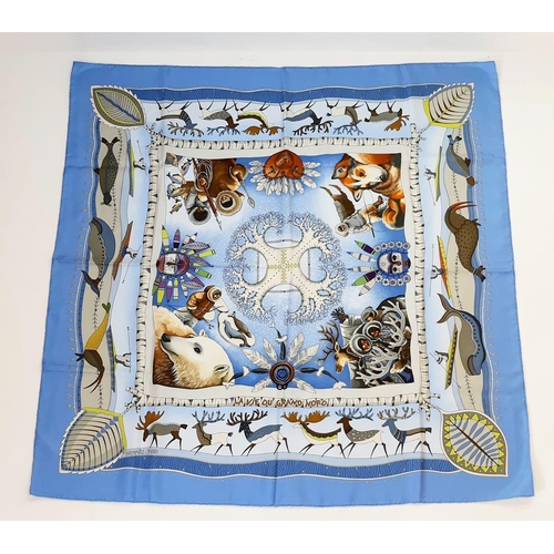 534 - A Harrods Baroque Style Silk Scarf. Approximately 88cm x 88cm. In good condition but please see phot... 