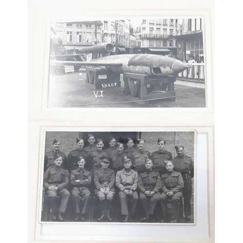 606 - A Rare Vintage, Framed and Glazed, Original WW2 Photograph Display of V Series Flying Bombs. 
In Che... 