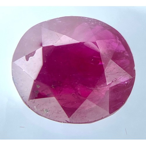 1758 - A 2.43ct Very Rare Untreated Afghanistan Ruby. Oval shape. GFCO Swiss Special Origin Report Certifie... 