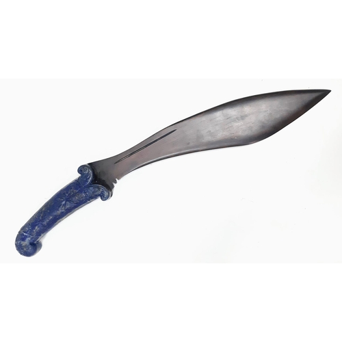 147 - A bronze Gurkha’s Kukri with a lapis lazuli hilt commemorative piece, celebrating Gurkha's heroism d... 