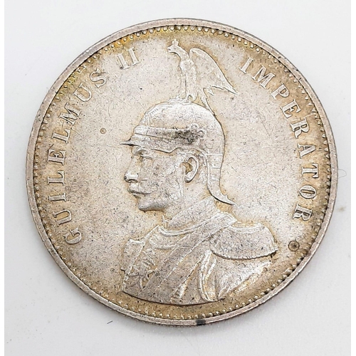 416 - A German East African 1905 Silver One Rupee Coin.