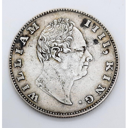 725 - An 1835 Silver William IIII One Rupee Coin.