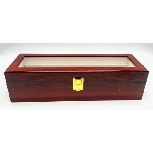 833 - A high-quality wooden watch case for 6 watches (often used by ROLEX and OMEGA dealers) made from hig... 