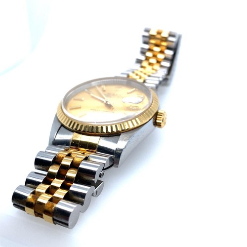 20 - A Rolex (1993) Datejust Bi-Metal Gents Watch. 18k Gold and stainless steel bracelet and case - 36mm.... 