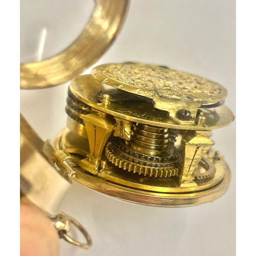 2 - Rare 1600s Oignon single hand Pocket Watch, Girod Copet. French Gilt c1680, Ticks if touch the fly w... 