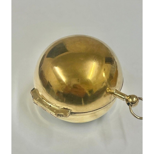 2 - Rare 1600s Oignon single hand Pocket Watch, Girod Copet. French Gilt c1680, Ticks if touch the fly w... 