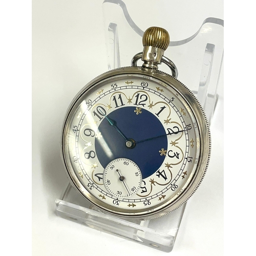 809 - Gents Sterling silver Waltham pocket watch