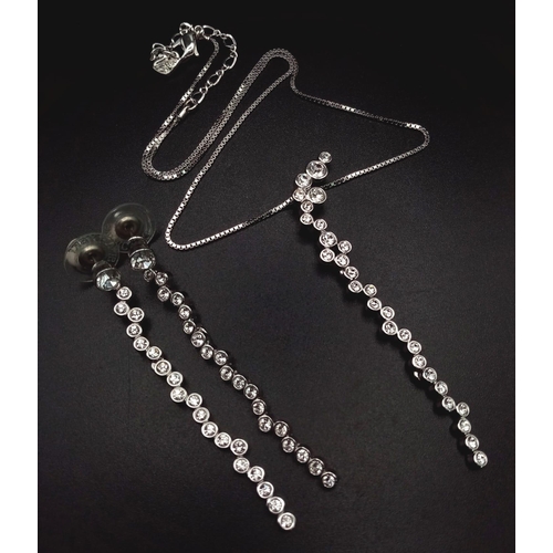Swarovski Impression Earrings and Necklace set with detachable ...