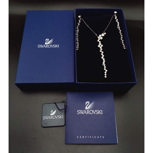 Swarovski Impression Earrings and Necklace set with detachable 