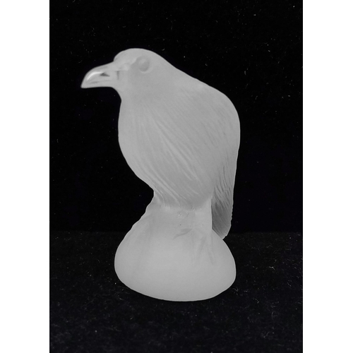 1551 - A Polished Opalite Raven Bird Figure. Perfect curiosity for light colour-play. 6cm tall.