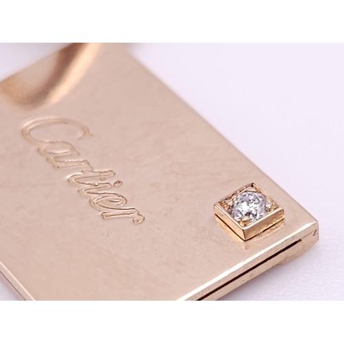 40 - GENUINE CARTIER 18K ROSE GOLD, DIAMOND SET, ENVELOPE CHARM/PENDANT.
SIZE: 2CM WIDE
WEIGHT: 7.1G

REF... 