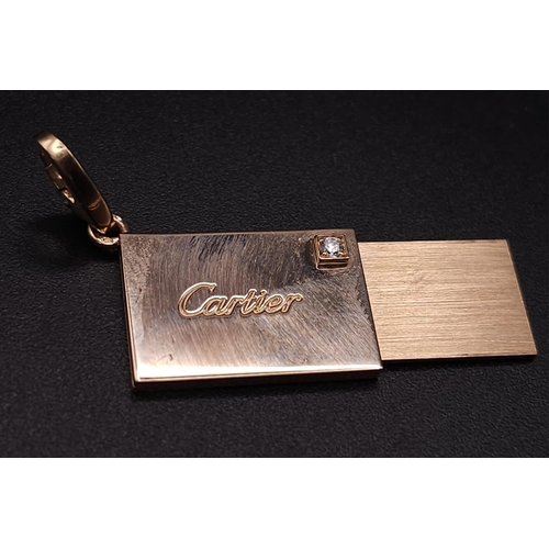 40 - GENUINE CARTIER 18K ROSE GOLD, DIAMOND SET, ENVELOPE CHARM/PENDANT.
SIZE: 2CM WIDE
WEIGHT: 7.1G

REF... 