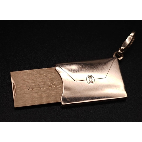 40 - GENUINE CARTIER 18K ROSE GOLD, DIAMOND SET, ENVELOPE CHARM/PENDANT.
SIZE: 2CM WIDE
WEIGHT: 7.1G

REF... 