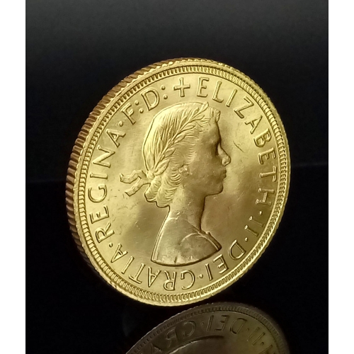 3 - A 1959 Queen Elizabeth II 22k Gold Full Sovereign. EF.