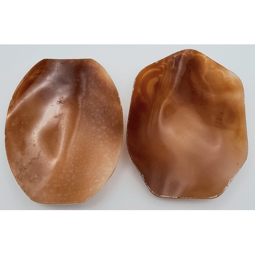 832 - TWO CAMEO SHELLS.
LOVELY DESIGN, 7.5CM x 5.5CM

REF: A/S 7009