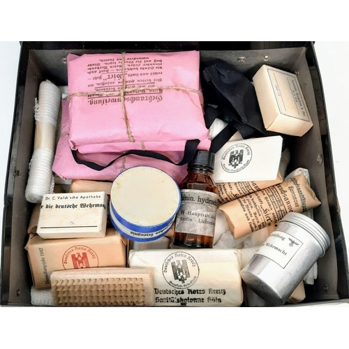 131 - WW2 Luftshultz (Air Raid Police) Small First Aid Kit with various dressings etc.