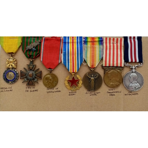 201 - WW1 Military Medal Group awarded to a French soldier for his actions above and beyond the call of du... 