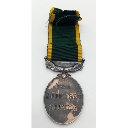 208 - King George VI Territorial Efficiency Medal. Awarded to: 896698 Pte W.G Smith R.P.C (Royal Pioneer C... 