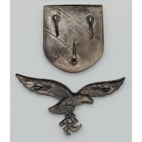 229 - WW2 German Luftwaffe Tropical Helmet Insignia.