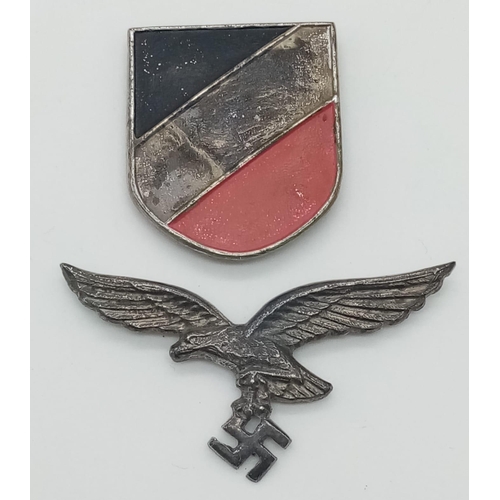 229 - WW2 German Luftwaffe Tropical Helmet Insignia.