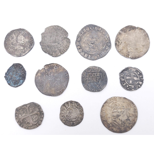 246 - An Interesting Selection of Eleven Silver Hammered 13th - 16th European Coins. Please see photos for... 