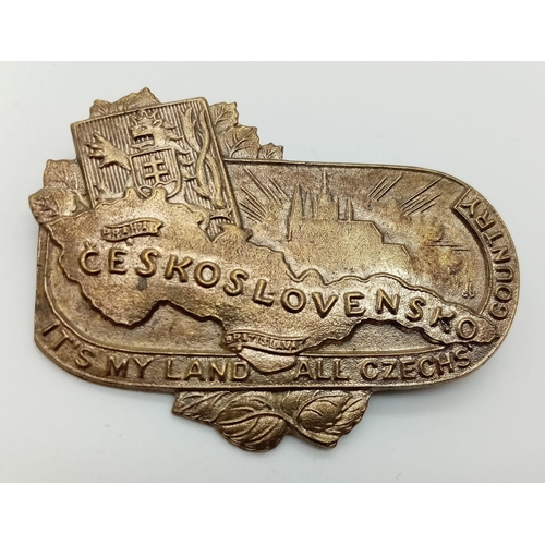 272 - WW1 British Made Free Czech Silver-Plated Badge.