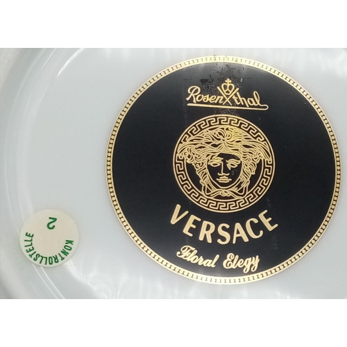 408 - A Rare Pattern Versace Rosenthal Floral Decoration Cup and Saucer in Unused Excellent Condition. 16.... 