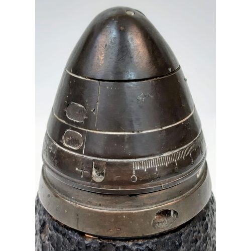 671 - INERT WW1 British 18 Pdr. Shrapnel Shell Dated 1918. UK Mainland Sales Only.