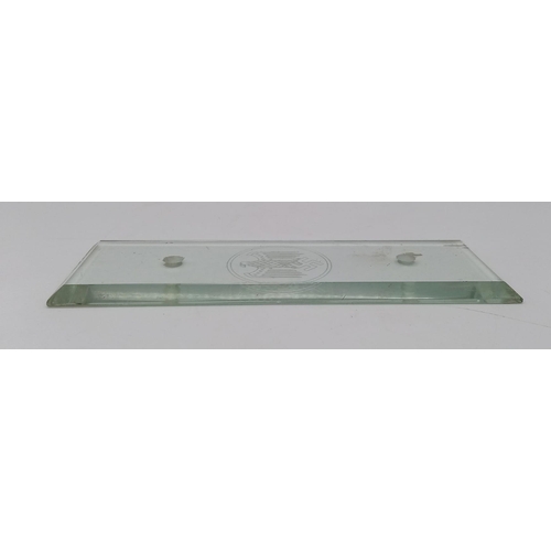 824 - 3rd Reich Glass Door Finger Plate from a Government building. A number of these were bought from a G... 