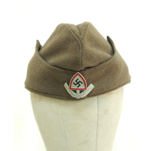 117 - 3rd Reich R.A.D Officers Side Cap. Amazing condition. Was found in a suitcase in an Austrian attic.