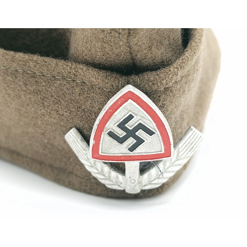 117 - 3rd Reich R.A.D Officers Side Cap. Amazing condition. Was found in a suitcase in an Austrian attic.