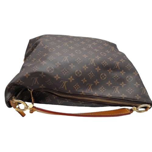 143 - Louis Vuitton Sully Bag.
Famed LV Monogrammed canvas exterior, thick tanned leather handle and gold ... 