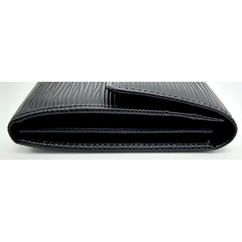 150 - Louis Vuitton Black Epi Leather Long Wallet.
Quality leather throughout, LV embossed logo on front, ... 