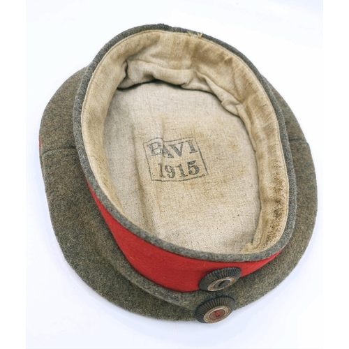 27 - WW1 Imperial German Field Cap (Feldmütze or Krätzchen). Dated 1915.