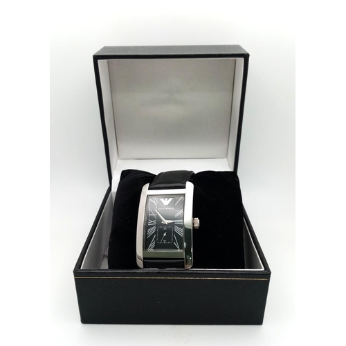 479 - A Men’s Emporio Armani Tank Style Watch Model AR-0143. 34mm
Including Crown. Full Working Order. In ... 