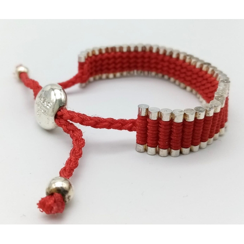 872 - A Links of London Red ‘Friendship’ Bracelet in Original Box with Pouch and Paperwork.