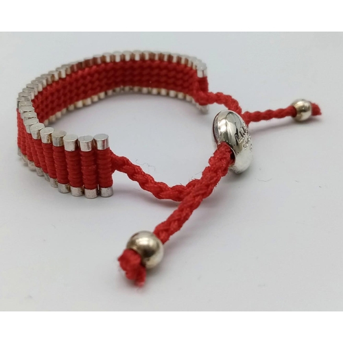 872 - A Links of London Red ‘Friendship’ Bracelet in Original Box with Pouch and Paperwork.