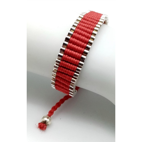 872 - A Links of London Red ‘Friendship’ Bracelet in Original Box with Pouch and Paperwork.