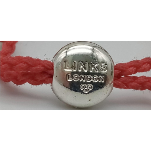 872 - A Links of London Red ‘Friendship’ Bracelet in Original Box with Pouch and Paperwork.