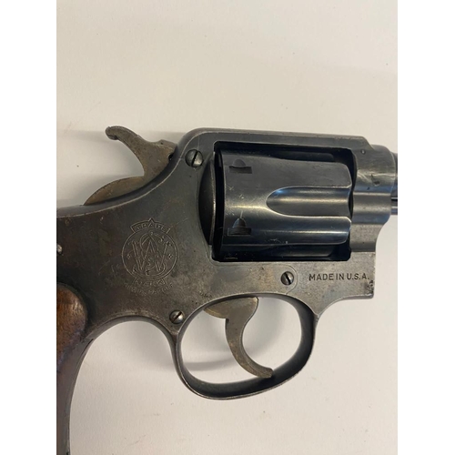 1058 - A Deactivated USA Smith and Wesson Victory Revolver. This .38/200 model is able to dry fire. UK sale... 