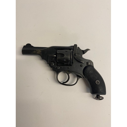 1607 - A Deactivated Webley MK IV Snub Revolver with Moving Trigger, Hammer and Rotating Cylinder. Latest E... 