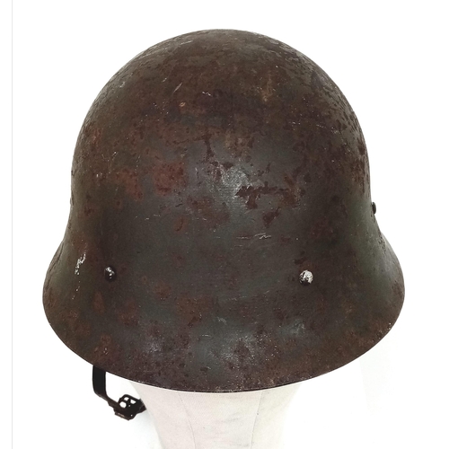 356 - WW2 Japanese Civil Defence (Home Guard) Helmet with liner.